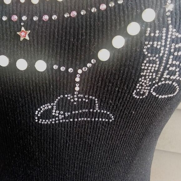 Grand Ole Opry Rhinestone Faux Pearl Embellished Camisole Size 1 Small. - Picture 4 of 13